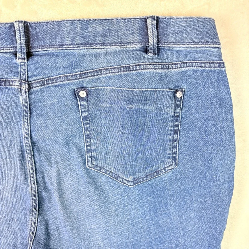 J.Jill Jeans Women Sz 22 Authentic Fit Slim Ankle Medium Wash Stretch Denim Blue